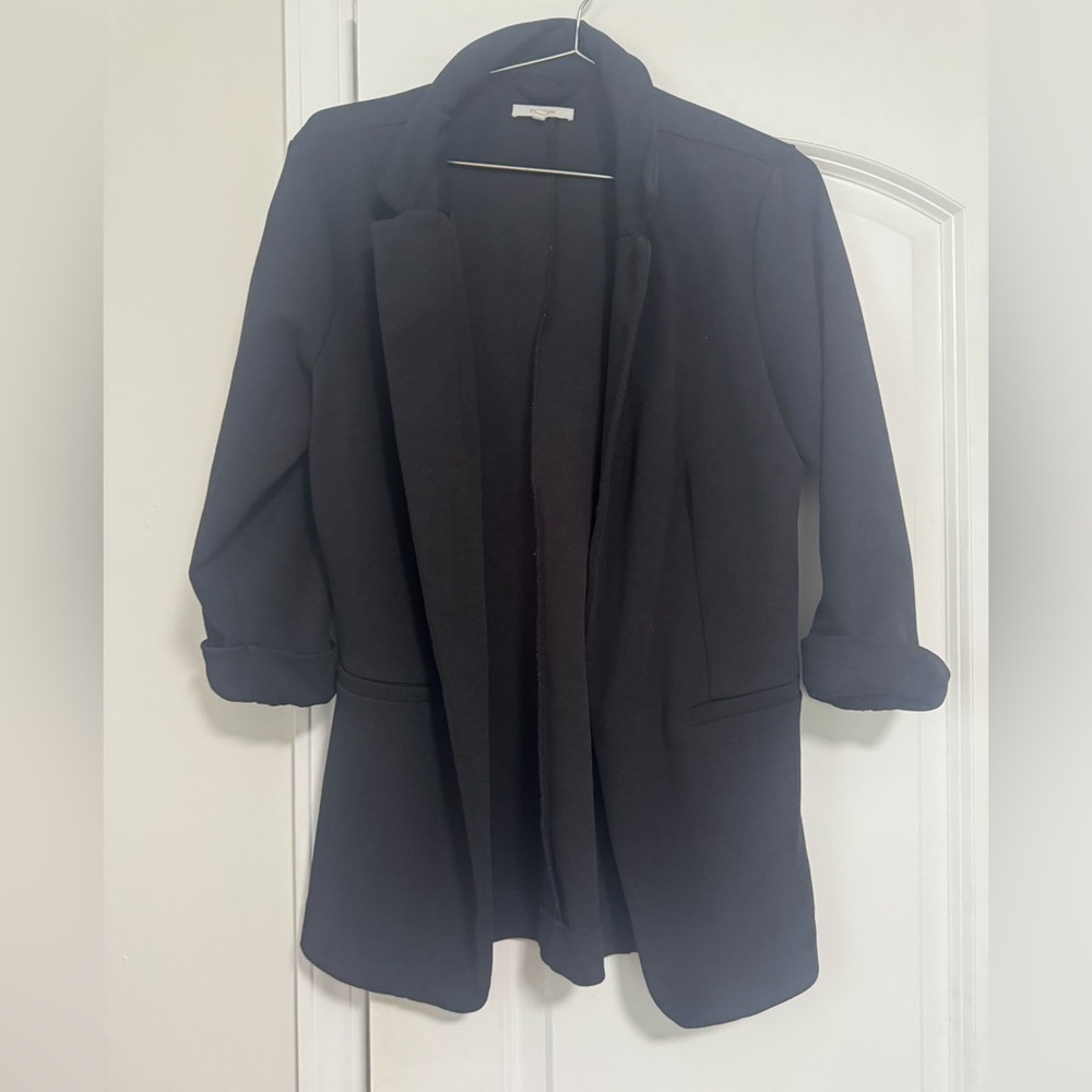 Women’s black size large Maurices blazer, casual, open front